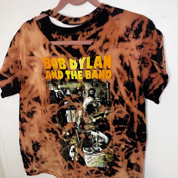 Bob Dylan & The Band Tie Dye T-Shirt-Vintage Styled Band Tee-Size Large-A014 - Picture 4 of 4